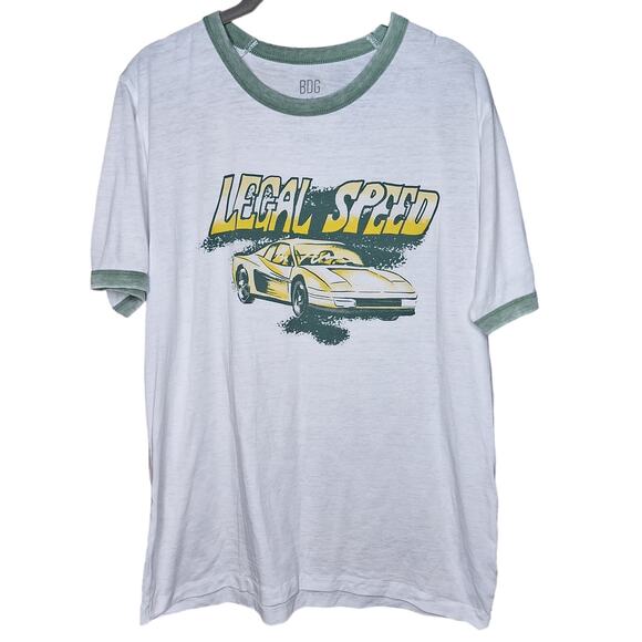 Urban outfitters BGD legal speed ringer tee grahpic print car tee mens - Picture 2 of 6